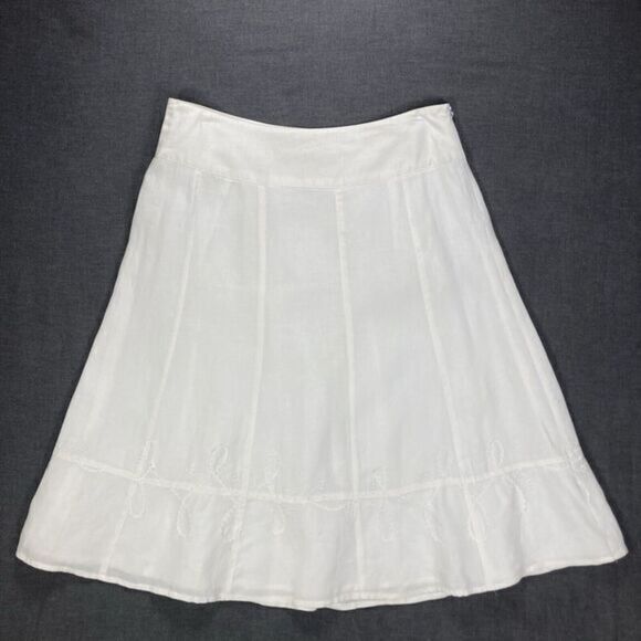 Chic White Midi Skirt - Picture 1 of 16